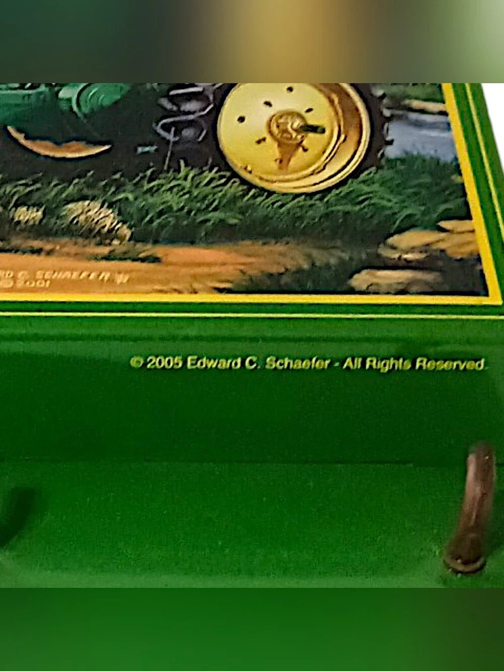 Vtg John Deere Tractor Mail Holder Key Rack Metal 3 Hooks Farmhouse Wall Decor